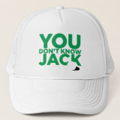 "Je kent Jack niet" Trucker Pet (Voorkant)