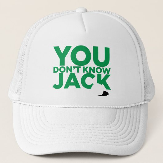 "Je kent Jack niet" Trucker Pet (Voorkant)
