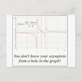 Je kent je asymptote niet... briefkaart