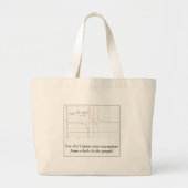 Je kent je asymptote niet... grote tote bag (Voorkant)