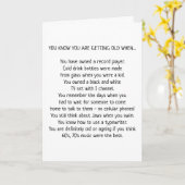 ** JE KENT JE OUDE WANNEER ** VERJAARDAG KAART (Gele Bloem)