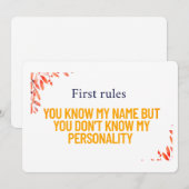 Je kent mijn naam Invitation & Briefkaart – Bold P (Voorkant / Achterkant)