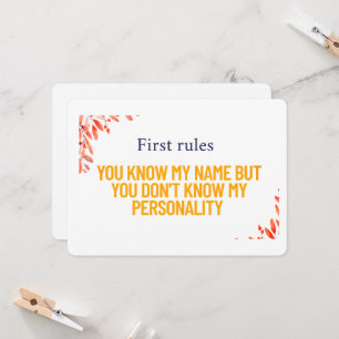 Je kent mijn naam Invitation & Briefkaart – Bold P