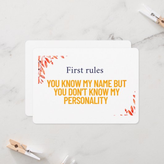 Je kent mijn naam Invitation & Briefkaart – Bold P (Voorkant / Achterkant in situ)