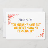 Je kent mijn naam Invitation & Briefkaart – Bold P (Voorkant)