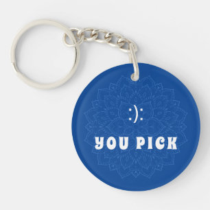 Je kiest de Sleutelhanger van Emoticon Blue Mandal