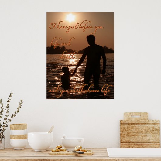 Je kiest het leven poster (Keuken)