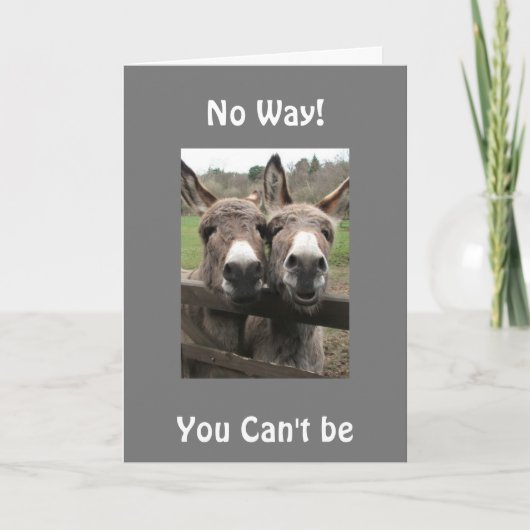 **JE KIJKT 39 NIET 40** ZEGT DONKEYS KAART (Voorkant)