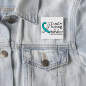 Je kijkt naar een Cervical Cancer Survivor Vierkante Button 5,1 Cm (In situ)
