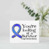 Je kijkt naar een colonkanker overlevende briefkaart (Staand voorkant)