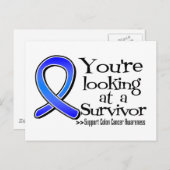 Je kijkt naar een colonkanker overlevende briefkaart (Voorkant / Achterkant)