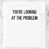 Je kijkt naar het probleem ovale sticker (Tas)