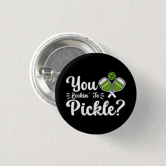 Je kijkt naar Pickle Pickleball Player Funny Ronde Button 3,2 Cm (Voorkant /achterkant)