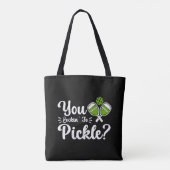 Je kijkt naar Pickle Pickleball Player Funny Tote Bag (Achterkant)