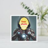 Je kind als superheld, op maat gemaakte superhelde kaart (Staand voorkant)