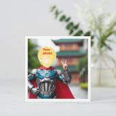 Je kind als superheld, op maat gemaakte superhelde kaart (Staand voorkant)