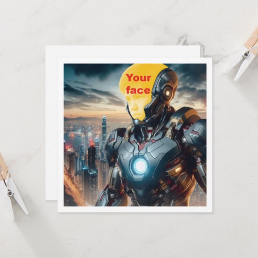 Je kind als superheld, op maat gemaakte superhelde kaart (Voorkant / Achterkant in situ)