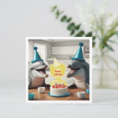 Je kind met dolfijnen verjaardagsfeestje, dolfijn kaart (Staand voorkant)