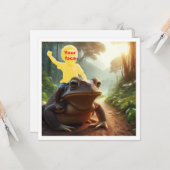 Je kind op een kikker, leg mijn gezicht in de kaar kaart (Voorkant / Achterkant in situ)