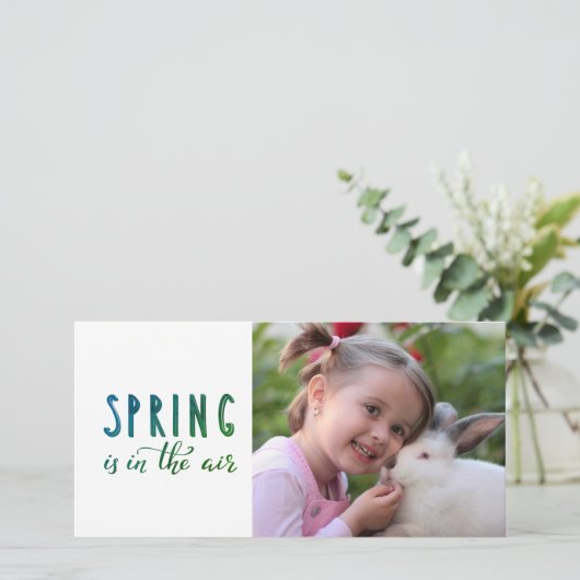 Je kind Pasen foto - lente Feestdagenkaart (Staand voorkant)