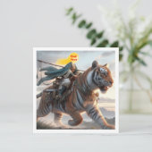 Je kind rijdt op een tijger, stop mijn gezicht in  kaart (Staand voorkant)