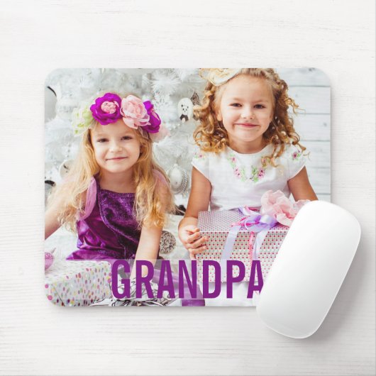 Je Kinder foto opa Mousepad Muismat (Met muis)