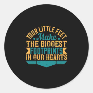 Je kleine beetje, maak de grootste voetafdrukken i ronde sticker