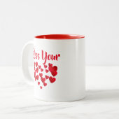 Je kleine hart bloeien tweekleurige koffiemok (Voorkant links)