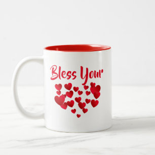 Je kleine hart bloeien tweekleurige koffiemok
