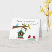 Je kleine vogel heeft het nest gevlogen kaart (Gele Bloem)