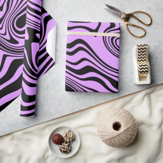 Je Kleuren Cadeaupapier Paarse Golven (Crafts)