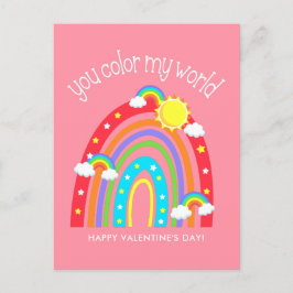 Je kleuren mijn wereld | KINDER VALENTIJN Briefkaart