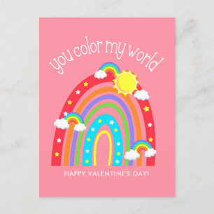 Je kleuren mijn wereld KINDER VALENTIJN Briefkaart