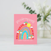 Je kleuren mijn wereld | KINDER VALENTIJN Briefkaart (Staand voorkant)