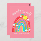 Je kleuren mijn wereld | KINDER VALENTIJN Briefkaart (Voorkant / Achterkant)