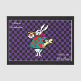 Je kleurenAlice in Wonderland White Rabbit Check Tissuepapier
