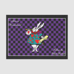 Je kleurenAlice in Wonderland White Rabbit Check Tissuepapier