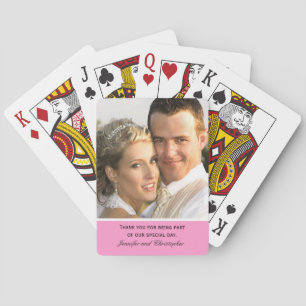 Je kleurenbruiloft speelkaarten met foto's