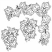 Je kleurt druiven en laat lijnkunst mooi sticker (Voorkant)