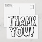 Je Kleurt Het Leuk Handletterd Bedankt Postkaart (Voorkant / Achterkant)