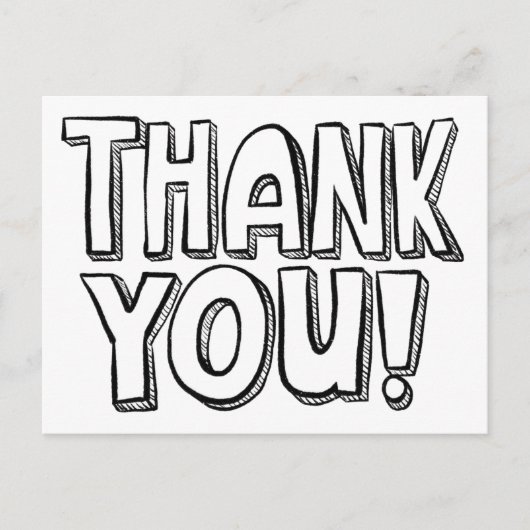 Je Kleurt Het Leuk Handlettered Bedankkaartje Briefkaart (Voorkant)