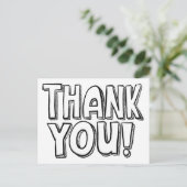 Je Kleurt Het Leuk Handletteren Bedankt Postkaart (Staand voorkant)