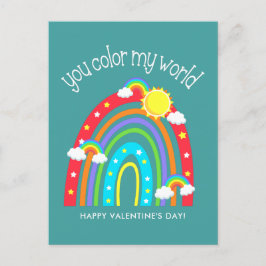 Je kleurt mijn wereld| Valentijn Kinderen Briefkaart