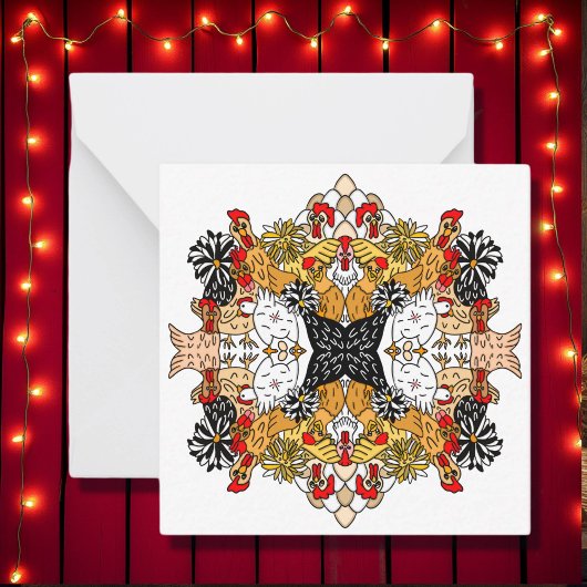 Je klokt op Geweldige Chicken Pun Humor Notitiekaartje