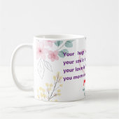 Je knuffels zijn het warmst, je glimlach is het fe koffiemok (Links)