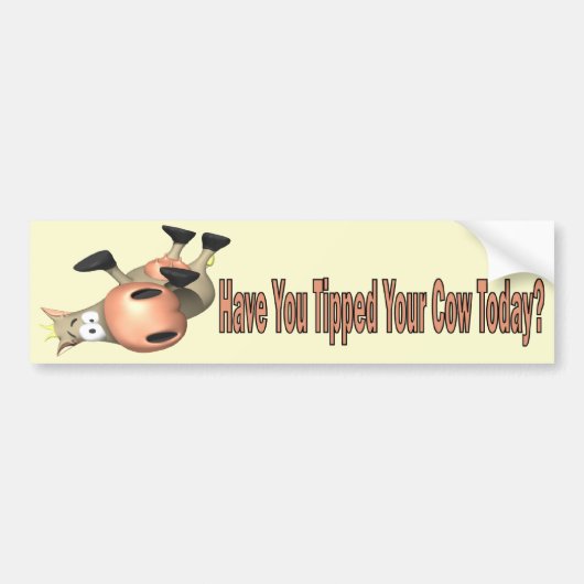 Je koe uitgelijnd bumpersticker (Voorkant)