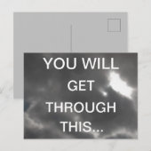 JE KOMT ER DOORheen Bemoedigende Woorden Briefkaart (Voorkant / Achterkant)