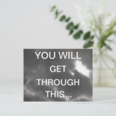 JE KOMT ER DOORHEEN Encouragerende Woorden Briefkaart (Staand voorkant)