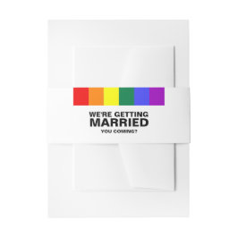 Je komt naar Rainbow Gay Wedding Uitnodigingen Wikkel