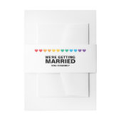 Je komt naar Rainbow Gay Wedding Uitnodigingen Wikkel (Voorkant Voorbeeld)